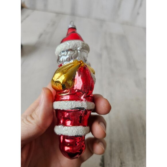 Antique West Germany Santa Mercury glass bag ornament Xmas tree - Picture 5 of 11